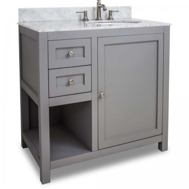 Wholesale Direct Unlimited > Bathroom Vanities > 47.5 Modern Bath Vanity  Clear Glass